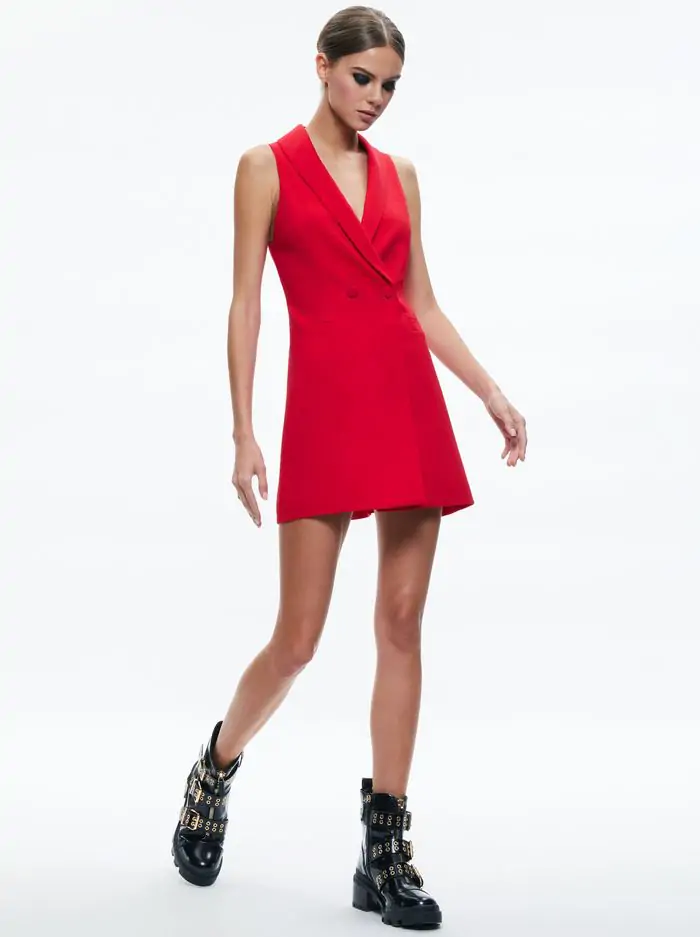 LATOYA SLEEVELESS BLAZER MINI DRESS